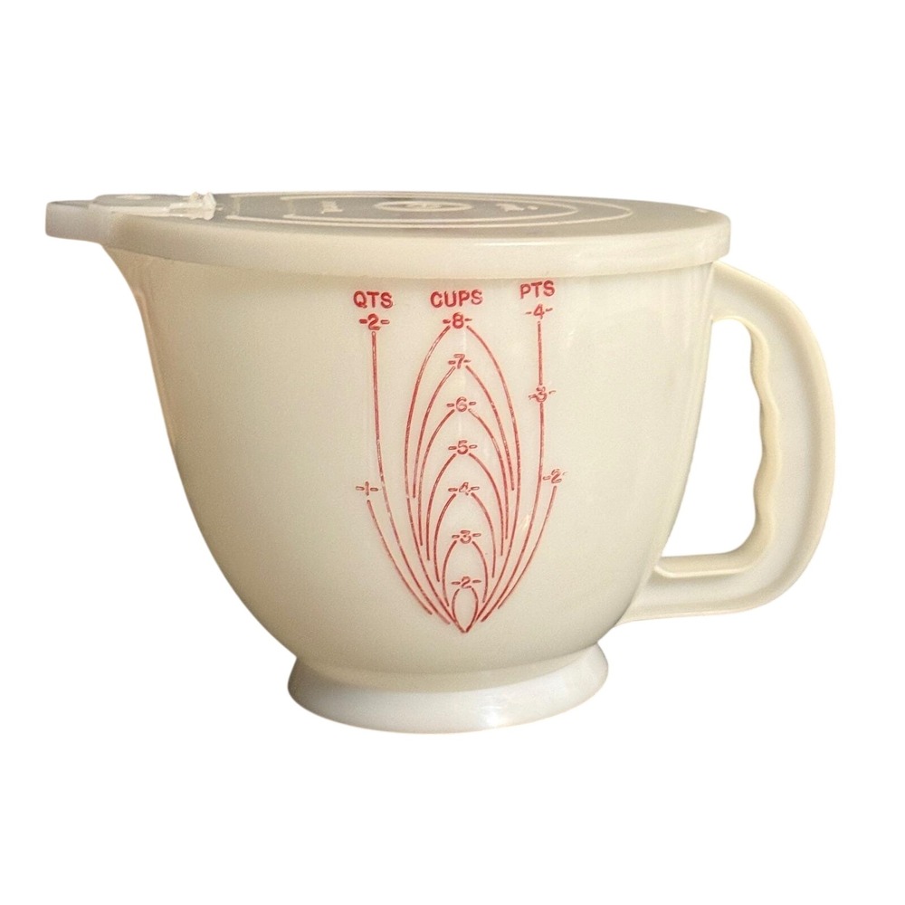 Vintage Tupperware Mix-N-Stor 8 Cup Measuring Pitcher Batter Bowl 500 w/ Lid